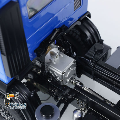 MODO 1/14 Metal 4x4 RC Hydraulic Dump Truck PNP Tipper Vehicle FlySky ST8 Controller Light Sound System Optional Spotlight Snow Blade for Construction Model Collectors