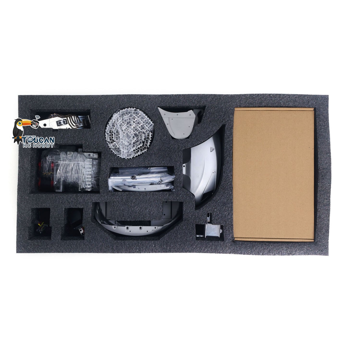 In Stock LESU MC15 4 Arms Metal 1/14 Hydraulic Remote Control Excavator KIT Model RC Digger Dual Pumps 9 Ways Valve Light Sound Motor