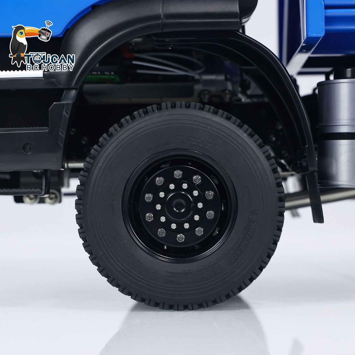 MODO 1/14 Metal 4x4 RC Hydraulic Dump Truck PNP Tipper Vehicle FlySky ST8 Controller Light Sound System Optional Spotlight Snow Blade for Construction Model Collectors