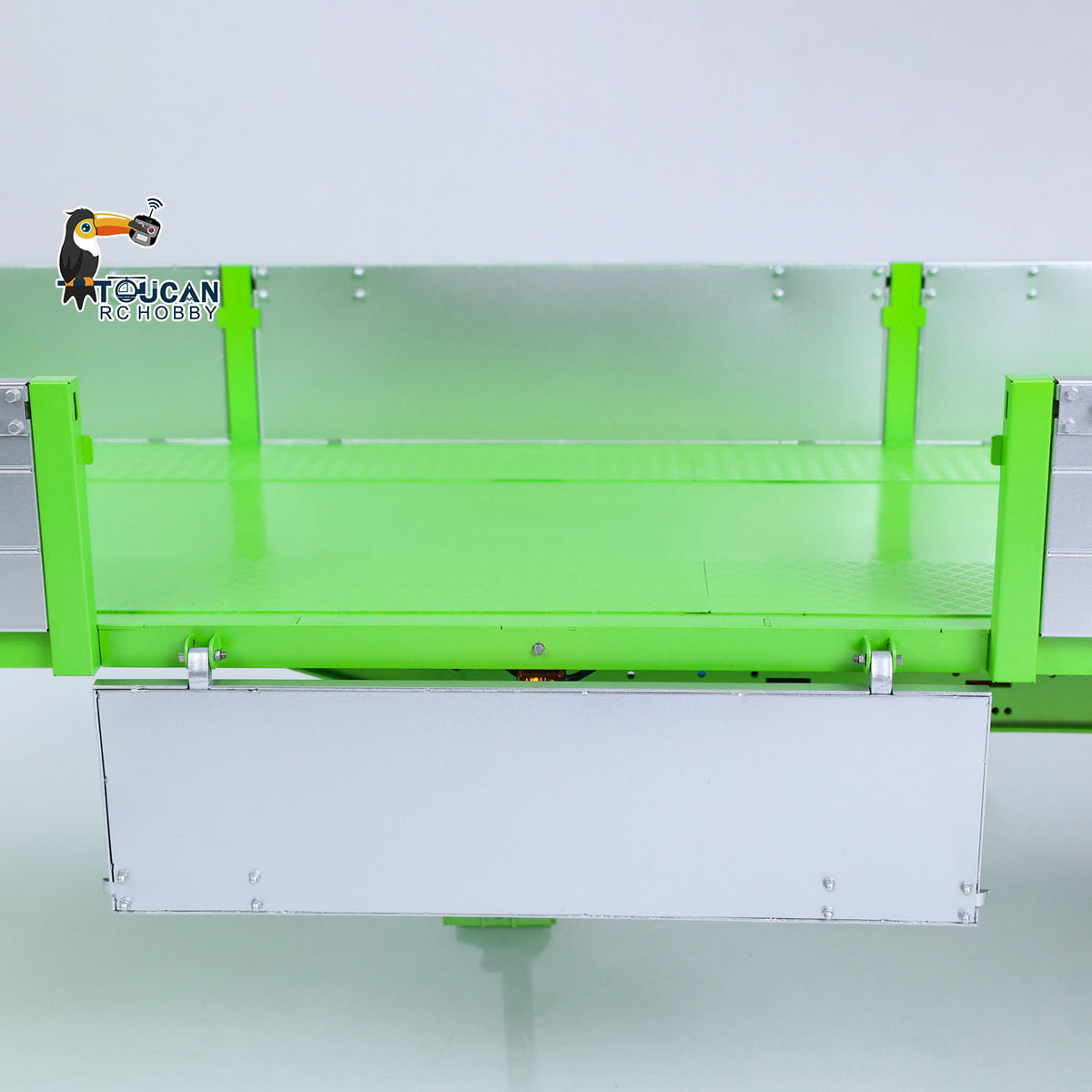 TOUCAN RC HOBBY LXY Lackierter 3-Achs-Metall-Auflieger mit Stützbeinen und Lichtsystem für 1/14 ferngesteuerten Sattelschlepper BM214 RC Gabelstapler-Modell