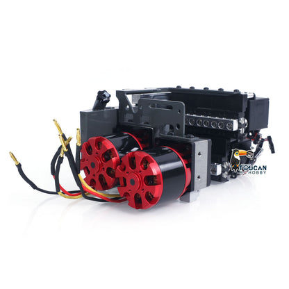 In Stock LESU MC15 4 Arms Metal 1/14 Hydraulic Remote Control Excavator KIT Model RC Digger Dual Pumps 9 Ways Valve Light Sound Motor