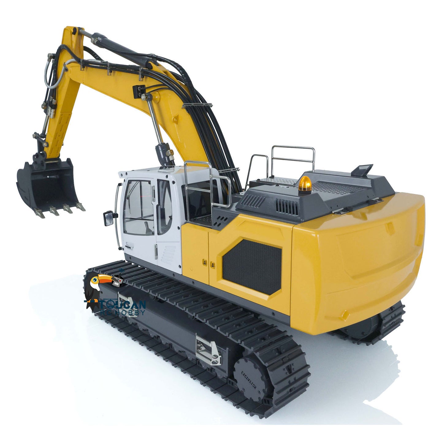XDRC Full Metal Hydraulic RC Excavator Tracked 1/14 for Liebhe 945 Painted Assembled Trucks 5CH Reversing Valves PL18EV Light