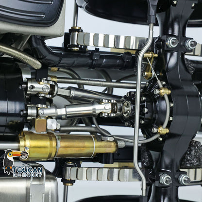 LESU 1/14 Scale 8x8 Truck Hydraulic Remote Controlled Dumper Roll On/Off Tipper Model Sound Light System Motor Front Towing Hook