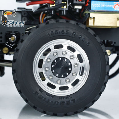 LESU Z0036 1/14 Metal 8x8 Hydraulic RC Roll On Off Dumper 2 Speed Transmission Differential Lock Sound Light System Front Hook