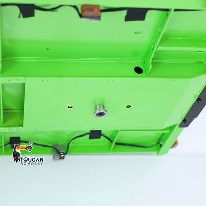 TOUCAN RC HOBBY LXY Lackierter 3-Achs-Metall-Auflieger mit Stützbeinen und Lichtsystem für 1/14 ferngesteuerten Sattelschlepper BM214 RC Gabelstapler-Modell
