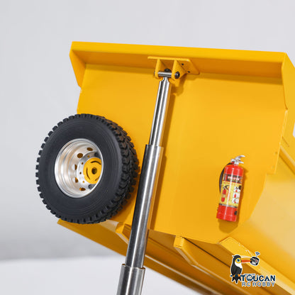 1/14 8x8 Metal Hydraulic RC Dump Truck Remote Control Tipper Car Sound Lights Assembled Painted Model ESC Motor Servo