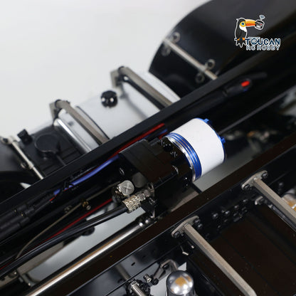 1/14 8x8 Metal Hydraulic RC Dump Truck Remote Control Tipper Car Sound Lights Assembled Painted Model ESC Motor Servo