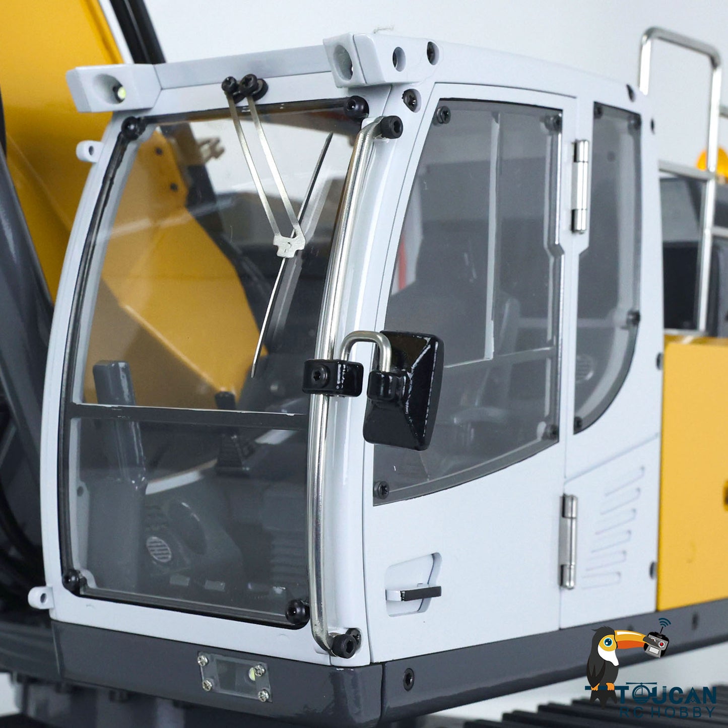 XDRC 1/14 Full Metal RC Excavator 945 Remote Control Tracked Hydraulic Construction Vehicles Trucks 5CH Reversing Valves PL18EV Radio Light Sound Quick Coupler Steel