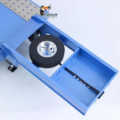 TOUCAN RC HOBBY HHG Model 5 Axles Metal Semi-trailer for 1/14 RC Tractor Truck Remote Control Dumper Cars Construction Vehicles DIY Hobby Models Painted