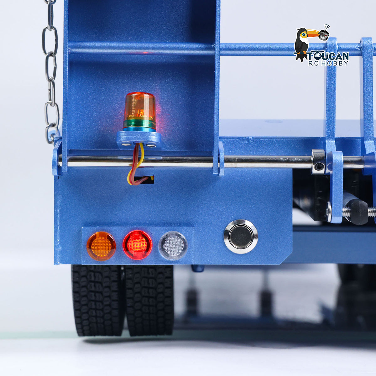 TOUCAN RC HOBBY HHG Model 5 Axles Metal Semi-trailer for 1/14 RC Tractor Truck Remote Control Dumper Cars Construction Vehicles DIY Hobby Models Painted