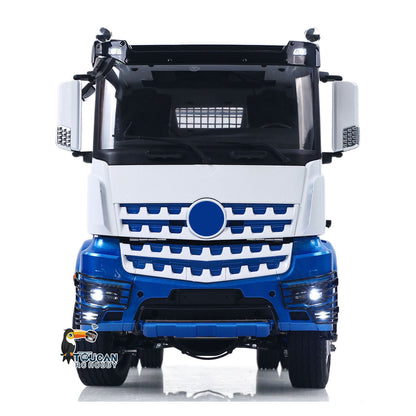 In Stock 3Speed LESU Skip Loader 3363 Metal 4X4 Chassis 1/14 RC Hydraulic Swing Arm Garbage Dump Truck Light Sound Hub Reduction Axle