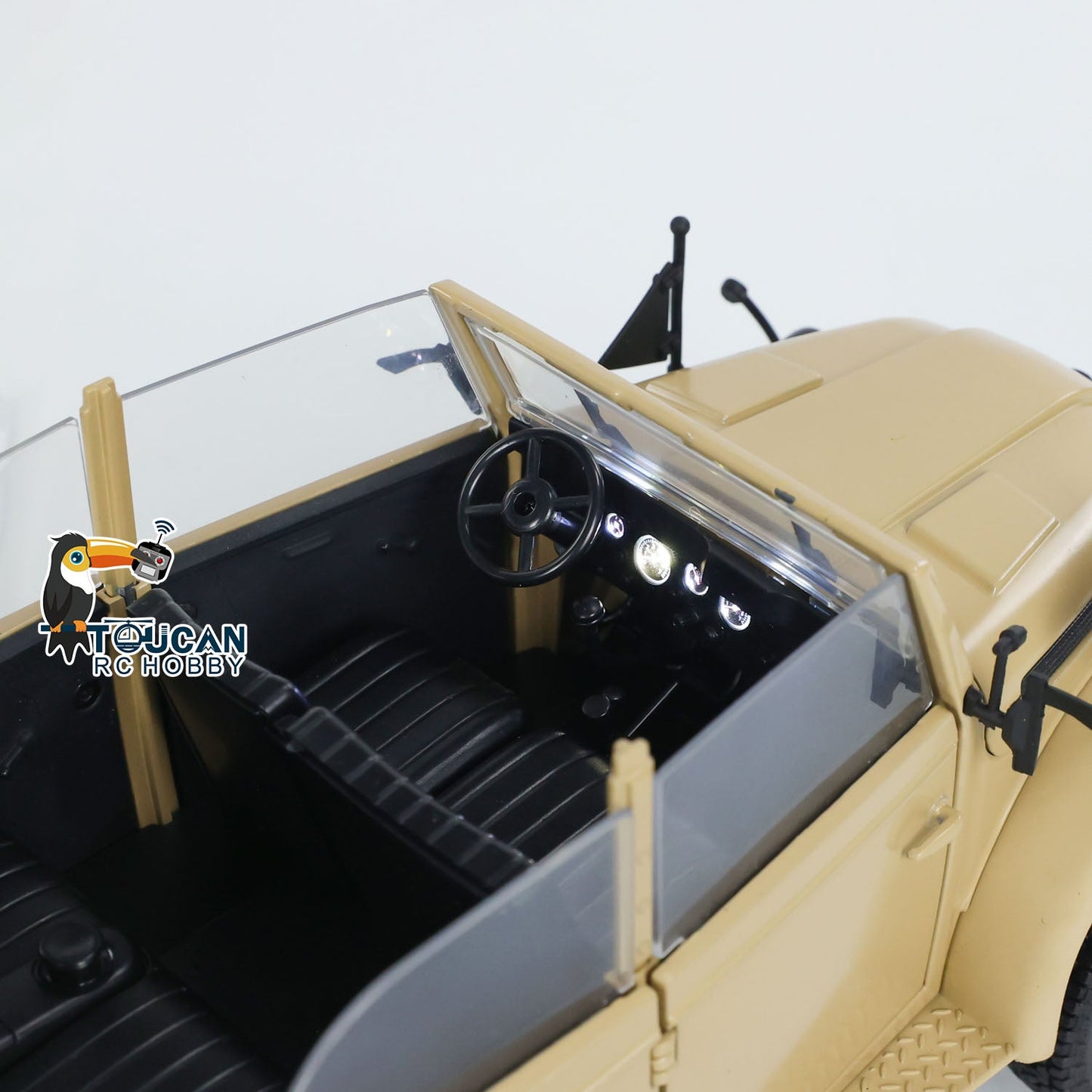 1/18 HG4-51 4x4 RC Command Vehicles 4WD Radio Control Off-road Car Model UPgraded Version Sound Light Smoke Unit ESC Servo Motor