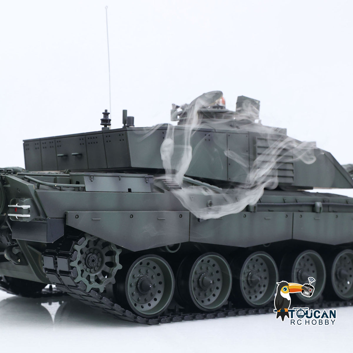 TOUCAN RC HOBBY Heng Long 1/16 TK7.0 Customize 3908 Challenger II RTR RC Tank FPV 360 Degrees Turret IR BB Smoke Metal Tracks Road Drive Idler Wheels