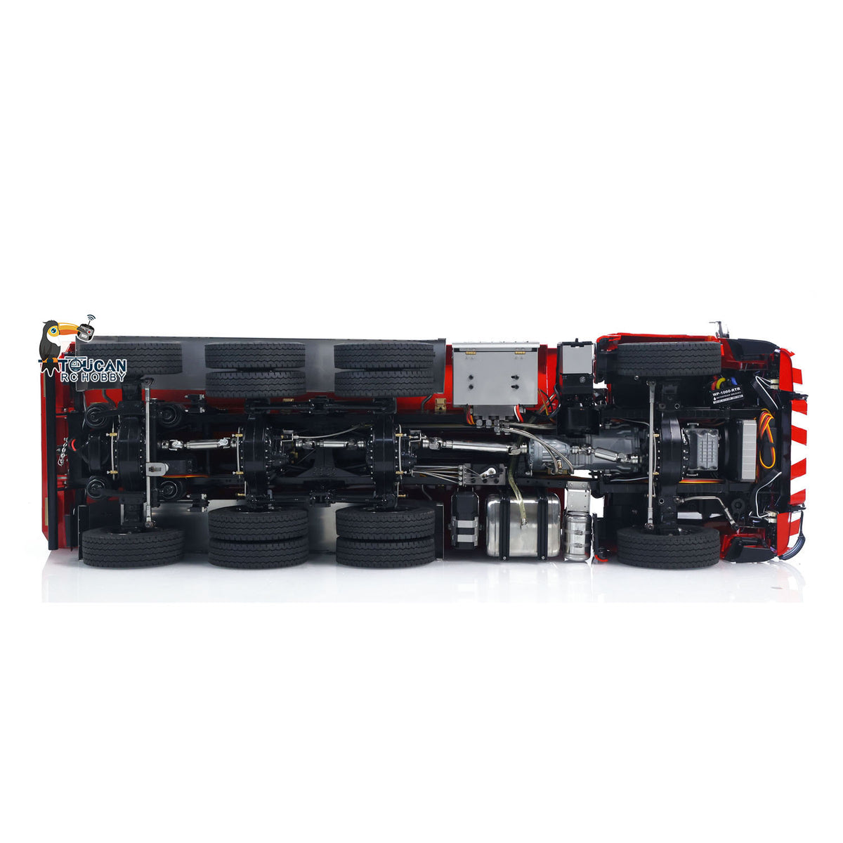 TOUCAN RC HOBBY LXY 1/14 8x8 RC Hydraulic Roll On Off Full Dump Truck Remote Control Dumper Car Simulation Model PNP Version Light Sound System