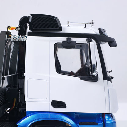 In Stock 3Speed LESU Skip Loader 3363 Metal 4X4 Chassis 1/14 RC Hydraulic Swing Arm Garbage Dump Truck Light Sound Hub Reduction Axle