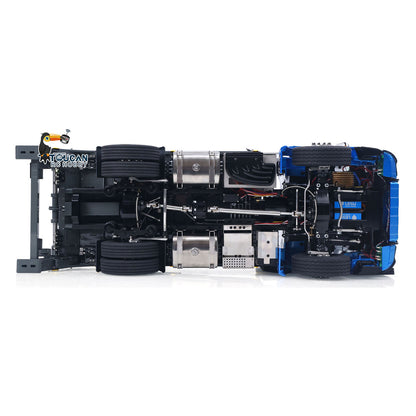 In Stock 3Speed LESU Skip Loader 3363 Metal 4X4 Chassis 1/14 RC Hydraulic Swing Arm Garbage Dump Truck Light Sound Hub Reduction Axle
