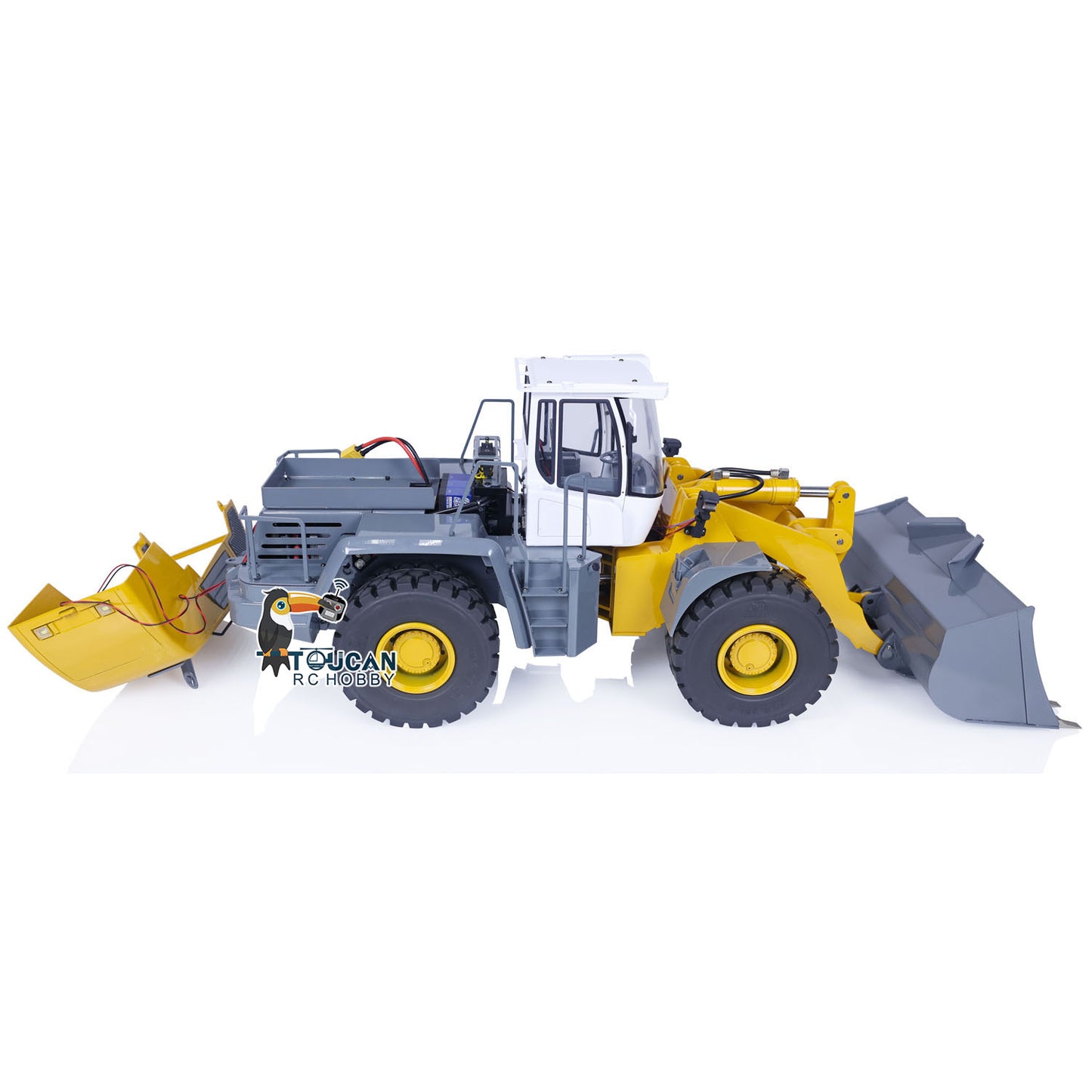 Toucanhobby 580 1/14 Metal RC PNP Hydraulic Wheel Loader 2 Speed Gearbox Reduction Axle I6S Controller Light Sound for Collectors