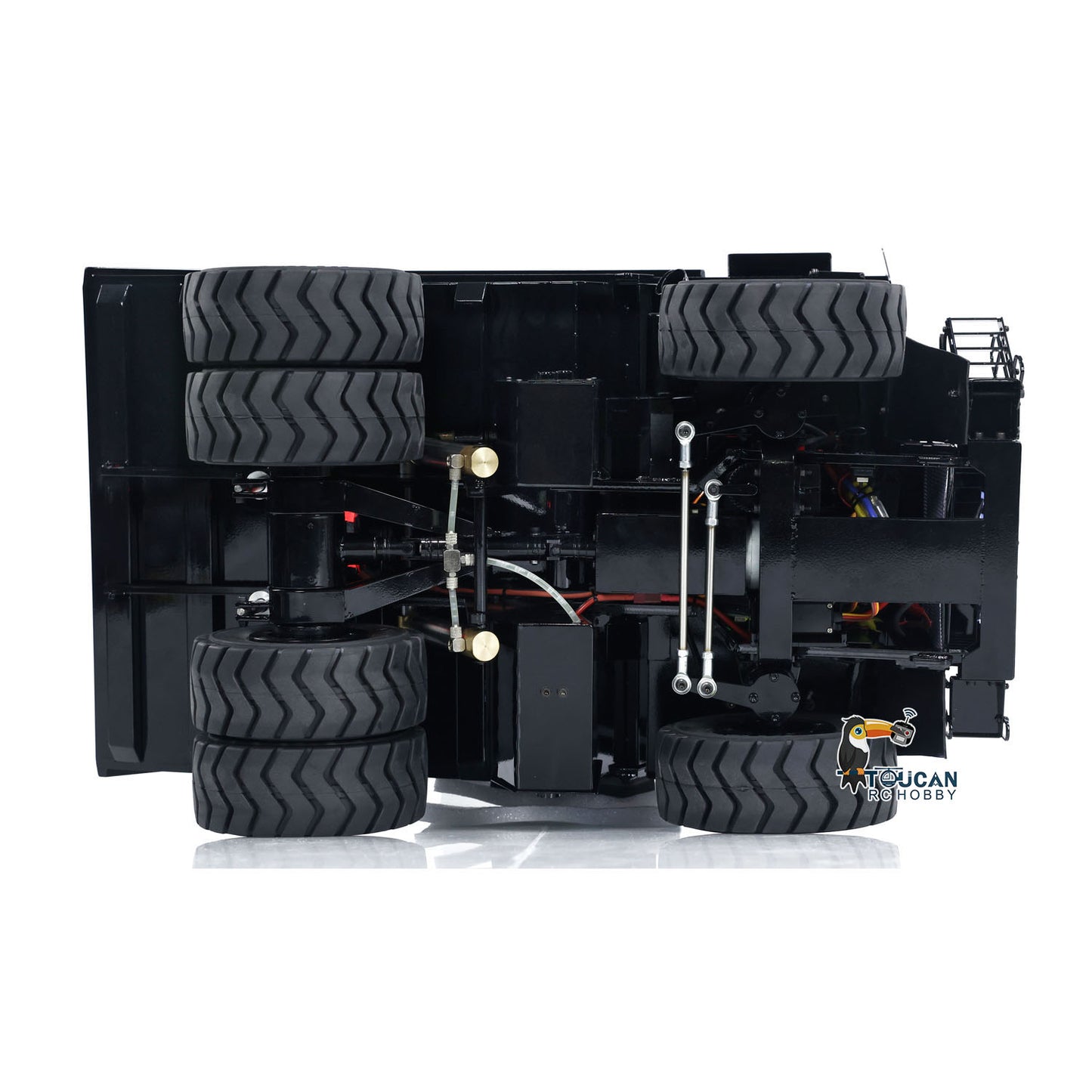 Toucanhobby 793D 1/20 Metal Hydraulic Dump Truck Model 2Speed Transmission 4 Wheel Spring Suspension Lights 21KG Heavyweight No Sound System