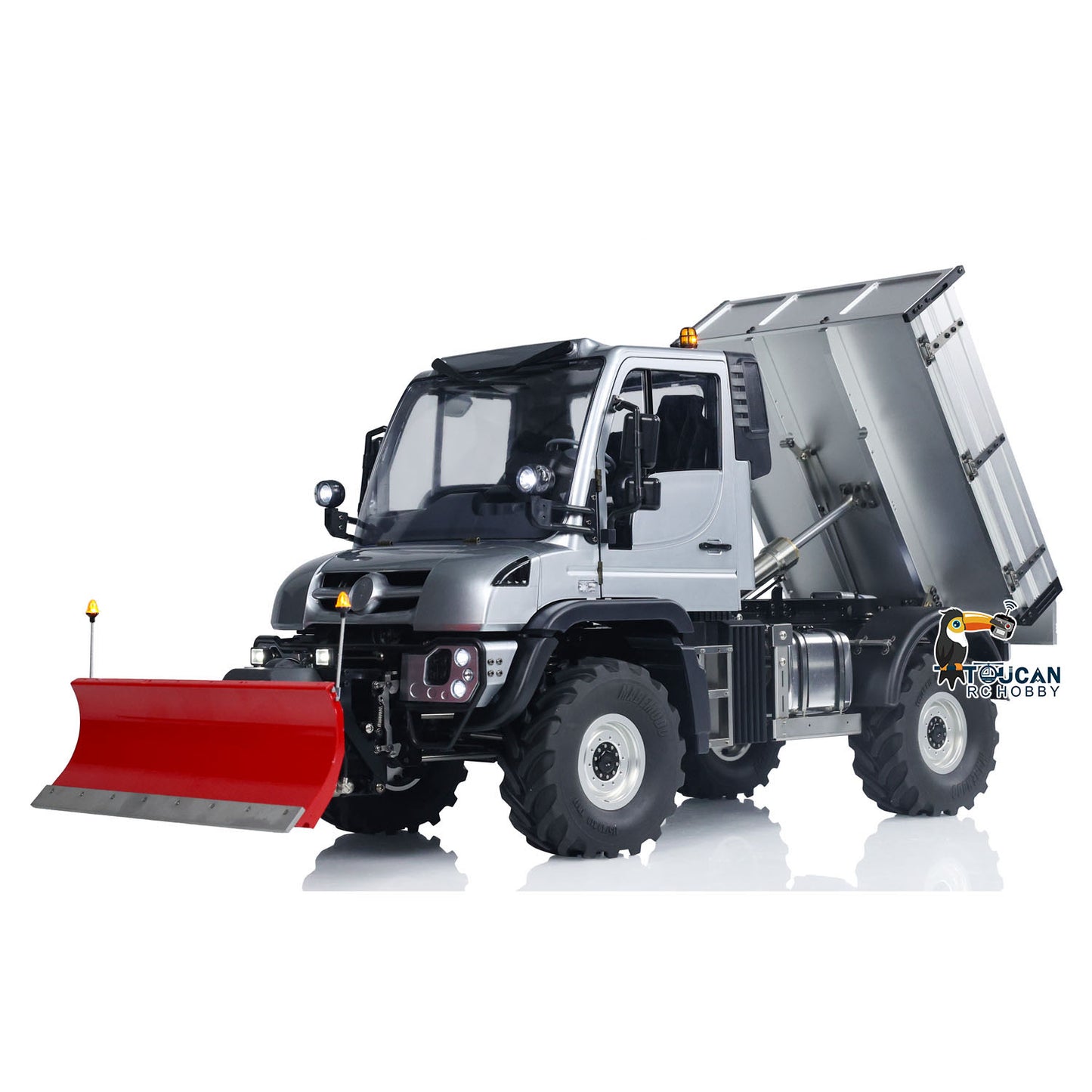 US Stock U423 1:10 4X4 Hydraulic RC Off-road Dump Car Snow Blade Crawler Climbing Vehicle