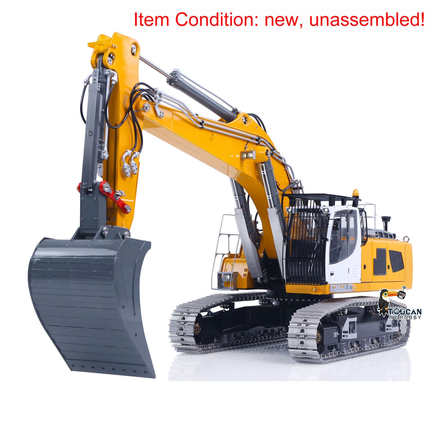 TOUCAN RC HOBBY Flash Sale LESU AOUE LR956 1/14 Metal RC Hydraulic Excavator KIT 2 Arms Remote Control Digger Model 4MPA Dual Pumps Light 6CH Brass Valve
