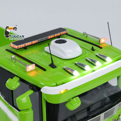 LESU 770S 1/14 6x6 RC Hydraulic Dumper Truck 3-way Remote Controlled Tipper Model Light Sound Smoke