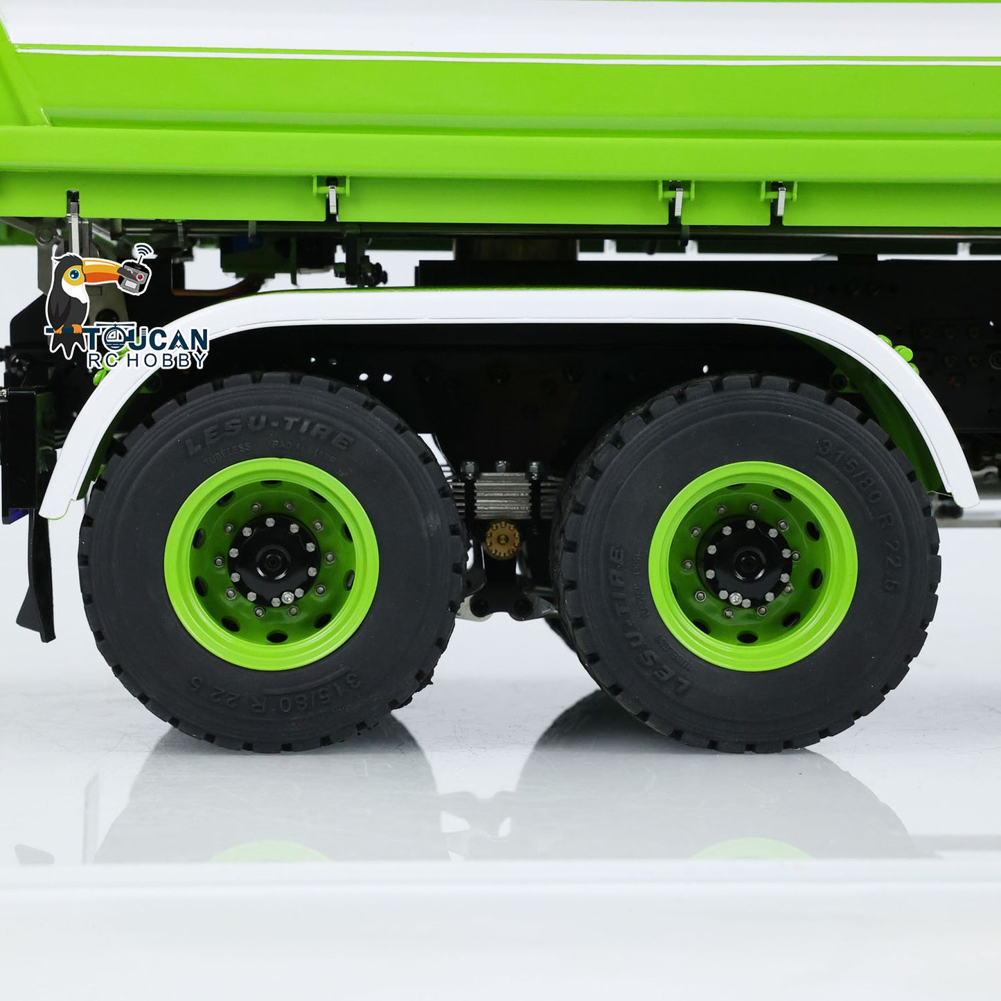 LESU A0009 1/14 Metal 3 Ways 6x6 RC Hydraulic Dump Truck with 3 Speed Transmission Differential Lock for Construction-Themed Courses