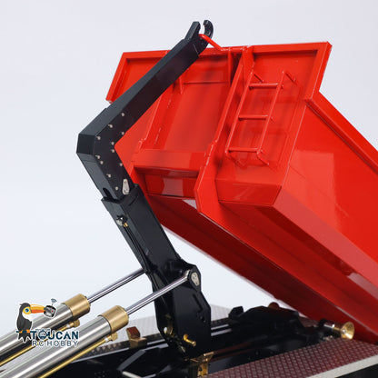 1/14 8x8 RC Hydraulic Roll On Off Full Dump Truck Remote Control Dumper Car Simulation Model PNP Version Light Sound System