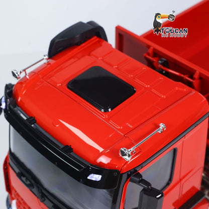 1/14 8x8 RC Hydraulic Roll On Off Full Dump Truck Remote Control Dumper Car Simulation Model PNP Version Light Sound System