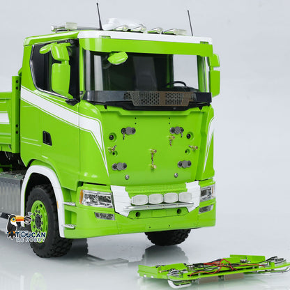 LESU A0009 1/14 Metal 3 Ways 6x6 RC Hydraulic Dump Truck with 3 Speed Transmission Differential Lock for Construction-Themed Courses