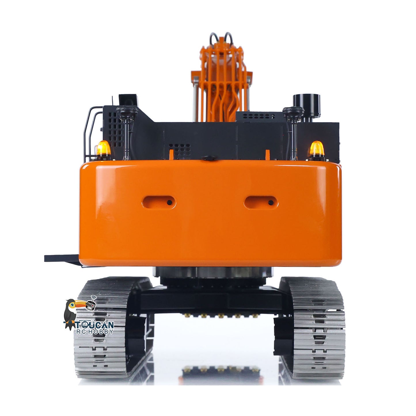 US Stock LESU 1/14 RC Hydraulic Excavator Model Aoue ZX490 Metal Remote Control Heavy Digger Car 6CH Valve Light 6CH Electrical Slip Ring