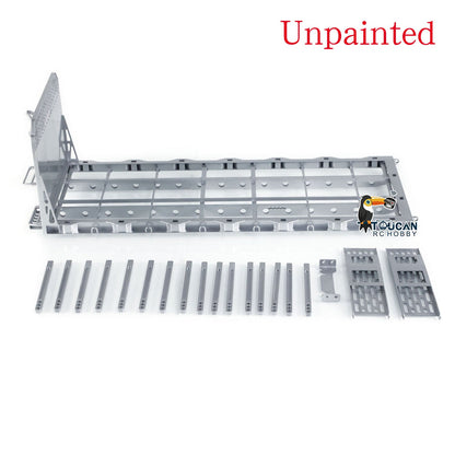 1/14 LESU RC Tamiye Hydraulic Flat Bed Ramp for Roll On/Off Tipper Metal Model Upgrade DIY Truck