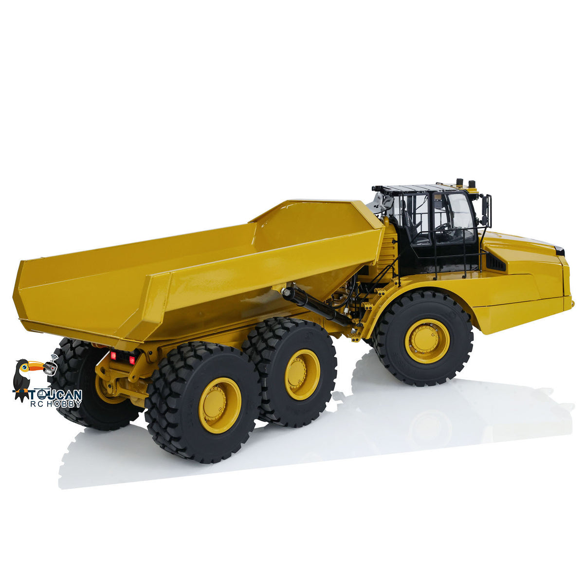 TOUCAN RC HOBBY JZModel 1/14 Ready To Run DIM 745D Metal Hydraulic RC Articulated Truck 745D 6*6 Light Sound Interior Trim of Cab Remote Control Battery