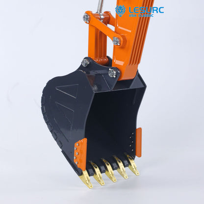 90% Metal LESU 1/14 RC Hydraulic Excavator Aoue ZX490 RTR Remote Control 2Arms Heavy Digger Model PL18EV Lite Light Sound Smoke