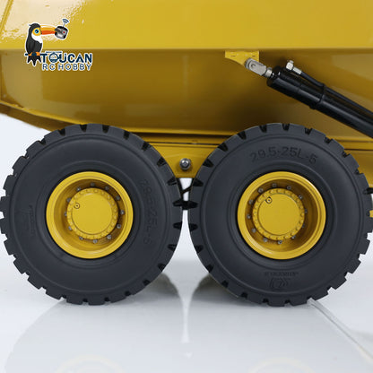 TOUCAN RC HOBBY JZModel 1/14 Ready To Run DIM 745D Metal Hydraulic RC Articulated Truck 745D 6*6 Light Sound Interior Trim of Cab Remote Control Battery