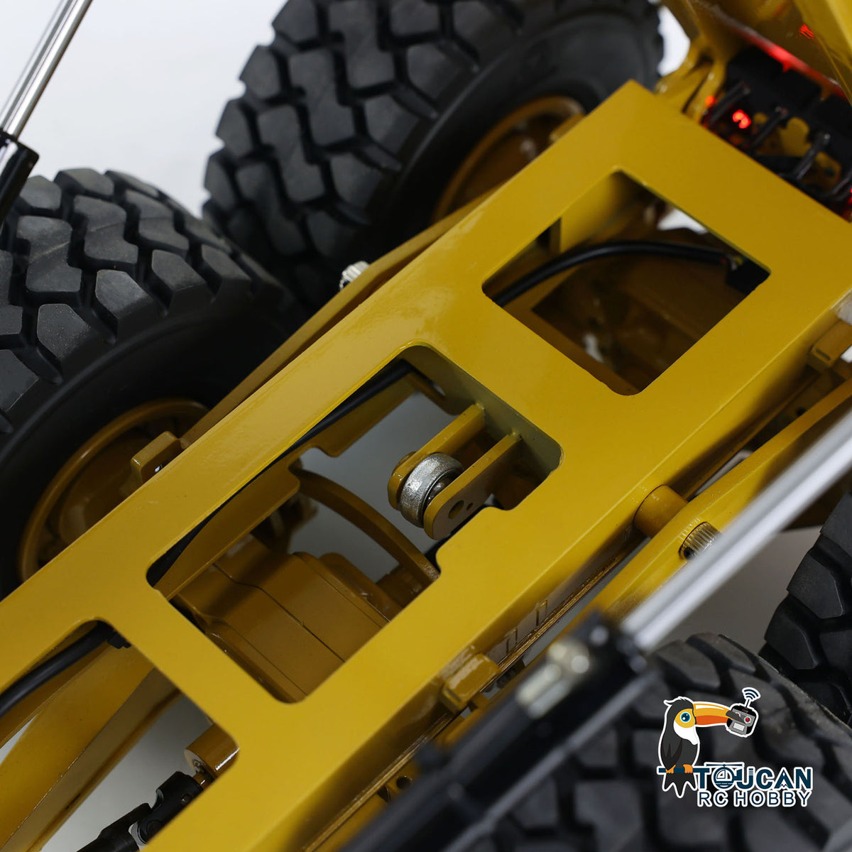 TOUCAN RC HOBBY JZModel 1/14 Ready To Run DIM 745D Metal Hydraulic RC Articulated Truck 745D 6*6 Light Sound Interior Trim of Cab Remote Control Battery