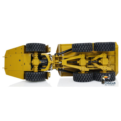 TOUCAN RC HOBBY JZModel 1/14 Ready To Run DIM 745D Metal Hydraulic RC Articulated Truck 745D 6*6 Light Sound Interior Trim of Cab Remote Control Battery