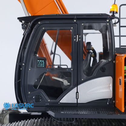 90% Metal LESU 1/14 RC Hydraulic Excavator Aoue ZX490 RTR Remote Control 2Arms Heavy Digger Model PL18EV Lite Light Sound Smoke
