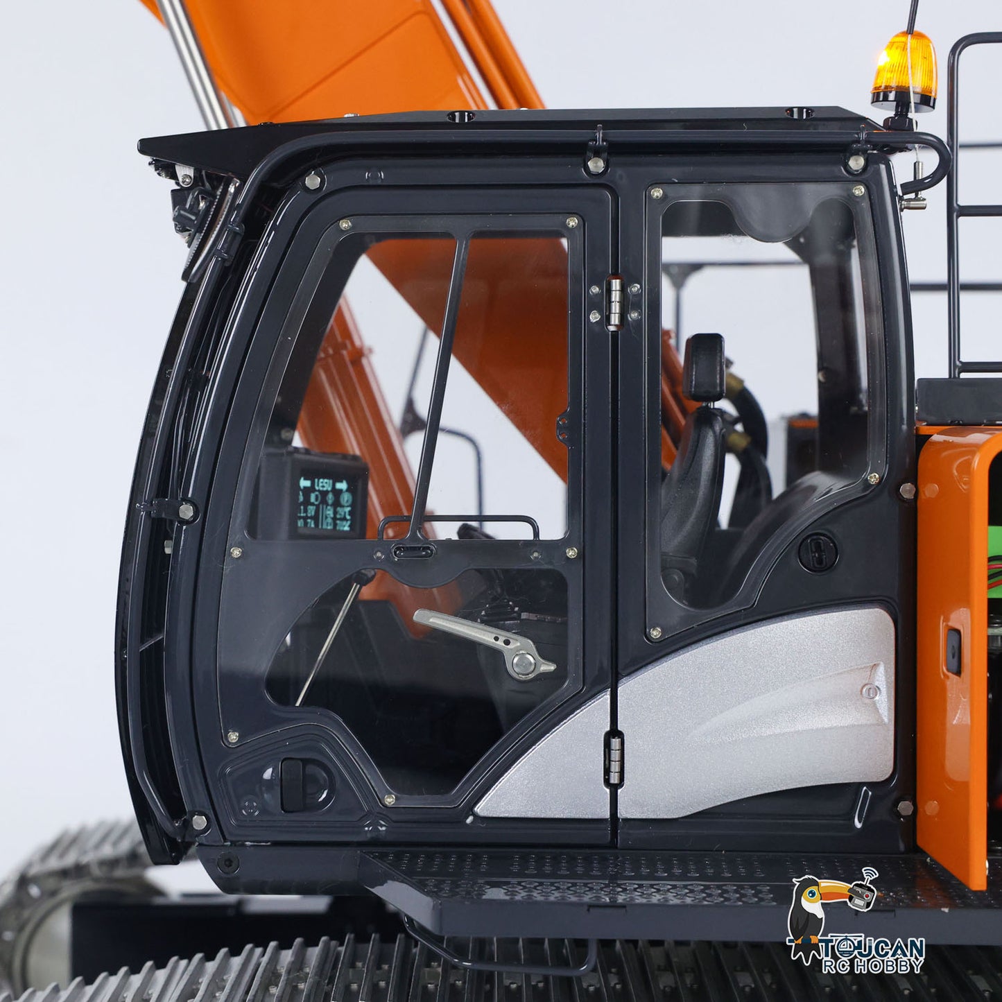 US Stock LESU 1/14 RC Hydraulic Excavator Model Aoue ZX490 Metal Remote Control Heavy Digger Car 6CH Valve Light 6CH Electrical Slip Ring