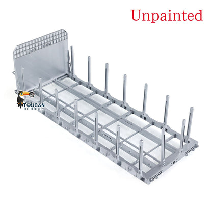 1/14 LESU RC Tamiye Hydraulic Flat Bed Ramp for Roll On/Off Tipper Metal Model Upgrade DIY Truck