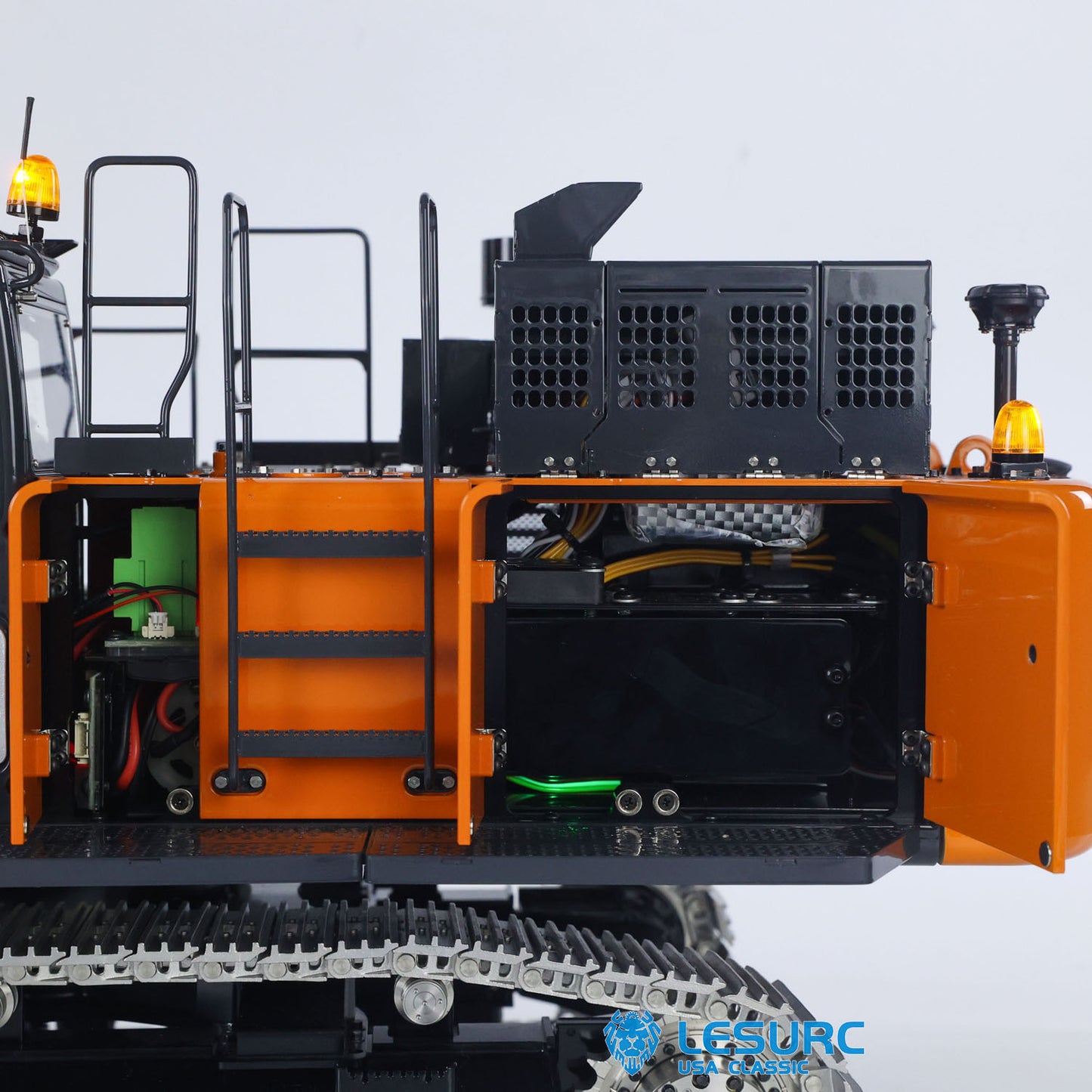 90% Metal LESU 1/14 RC Hydraulic Excavator Aoue ZX490 RTR Remote Control 2Arms Heavy Digger Model PL18EV Lite Light Sound Smoke