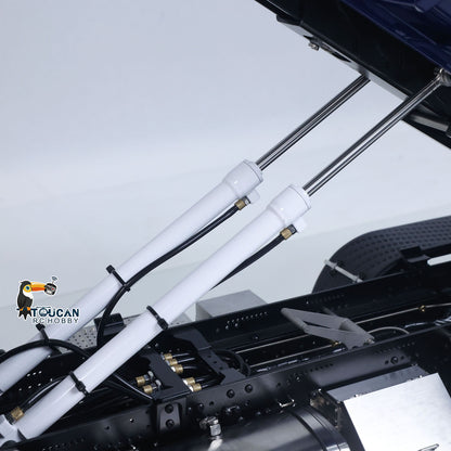 1/14 LESU RC 8x8 RTR Painted and Assembled Metal Hydraulic Crane Dumper Tipper Truck Sound Light System ECS Motor