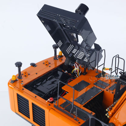 LESU Metal 1/14 RC Hydraulic Excavator Aoue ZX490 Remote Control Heavy Digger Car Construction Vehicle Model 6CH Valve Light 6CH Electrical Slip Ring FlySky PL18EV Radio Battery