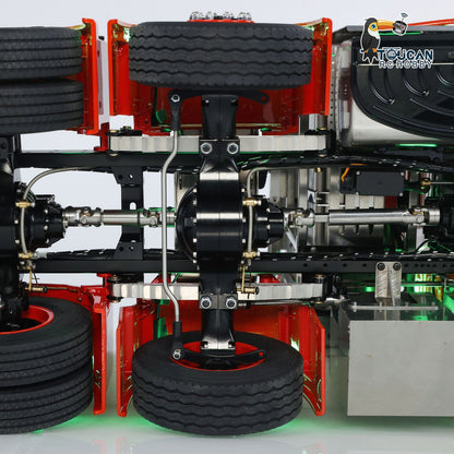 TOUCAN 10X8 Metal Chassis 3363 1/14 RC Tractor Truck RTR Lorry Car Smoke Sound 2Speed Gearbox ST8 Battery Rotating Light