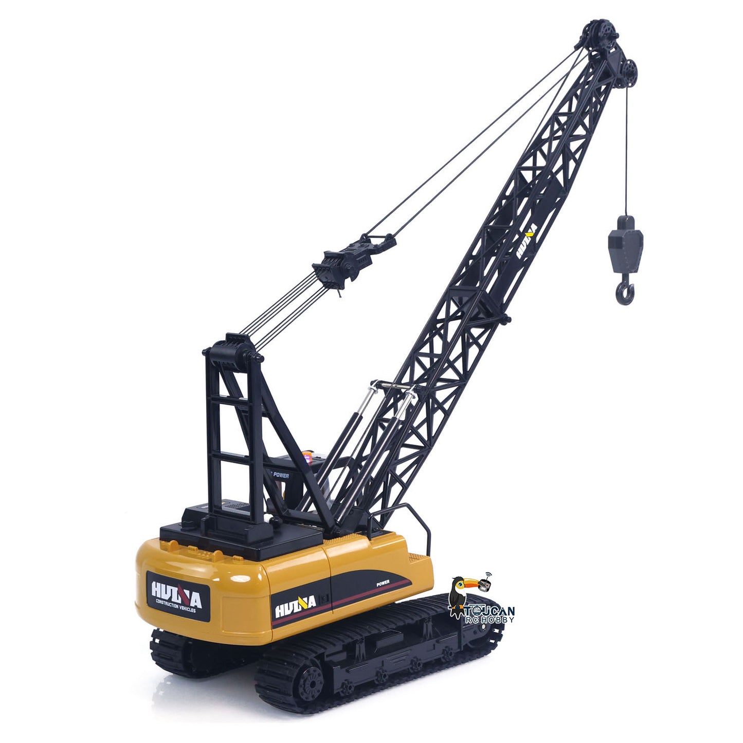 HUINA 572 1/14 Scale RC Construction Crane Truck Tower Excavator Children Toy Gifts Ready to Run Simulated Light Sound Effects