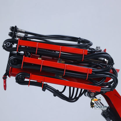 1/14 LESU RC 8x8 RTR Painted and Assembled Metal Hydraulic Crane Dumper Tipper Truck Sound Light System ECS Motor