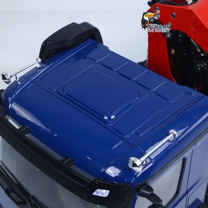 1/14 LESU RC 8x8 RTR Painted and Assembled Metal Hydraulic Crane Dumper Tipper Truck Sound Light System ECS Motor