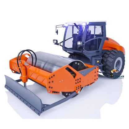 LESU Metal 1:14 Hydraulic Painted Assembled RC Road Roller Remote Control Truck Hobby Model FlySky I6S ESC Servo Motor