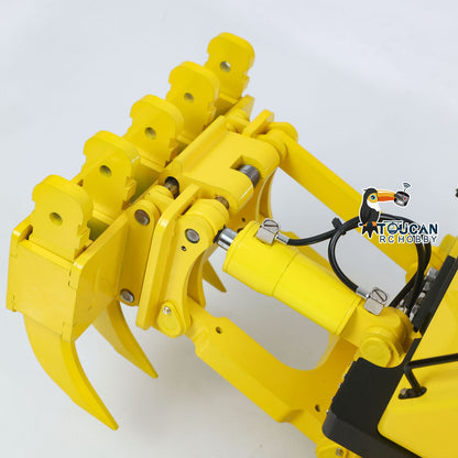 TOUCAN RC HOBBY D155AX 1/12 Metal RC Hydraulic Bulldozer RTR 7-Channel Valve Brushless Motor 5-Shank Rear Plow Light Sound for Model Enthusiast