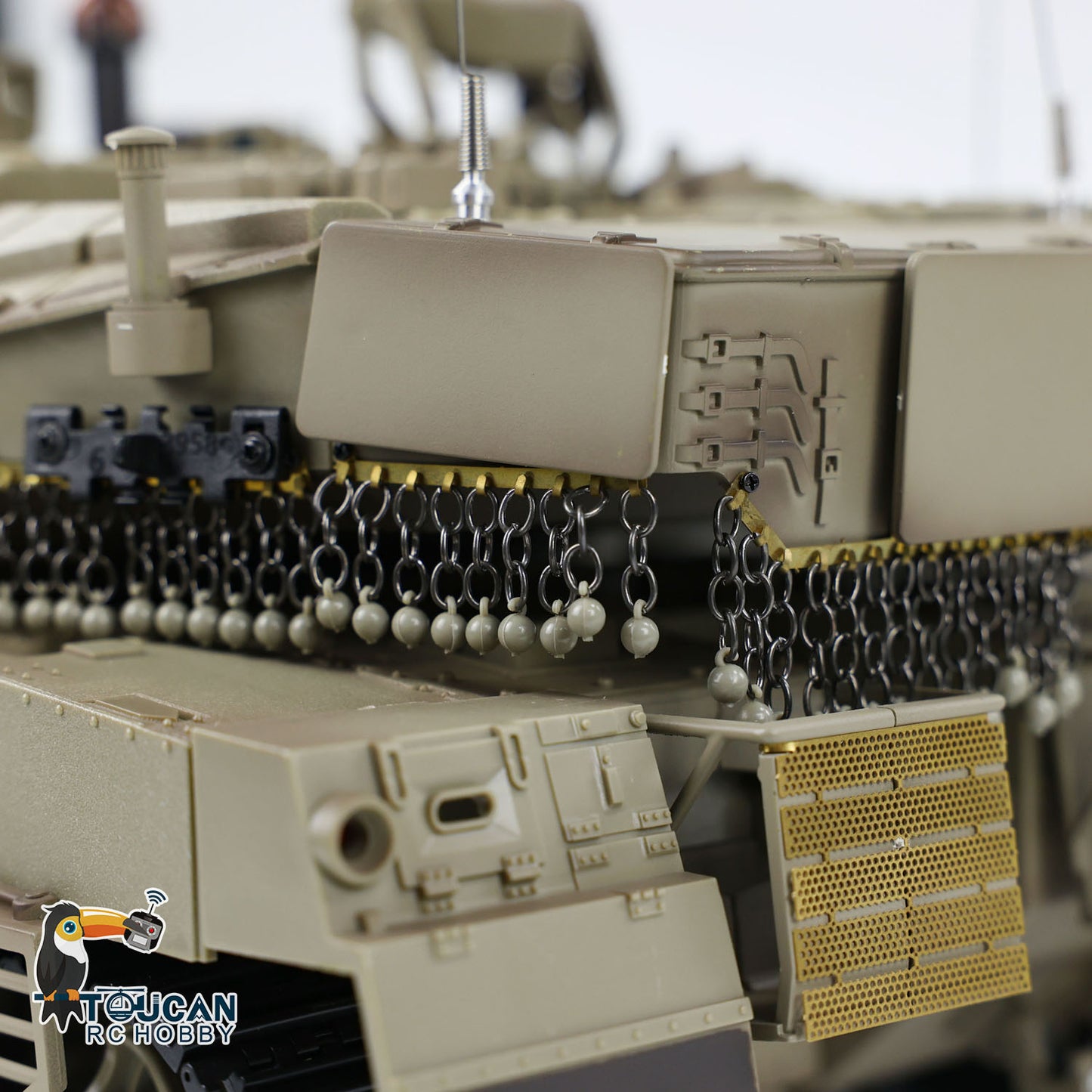 Henglong 3958 1/16 RC Tanks IDF Merkava MK IV Standard FPV Camera Driving Gearbox 360 Rotating Barrel Recoil Models