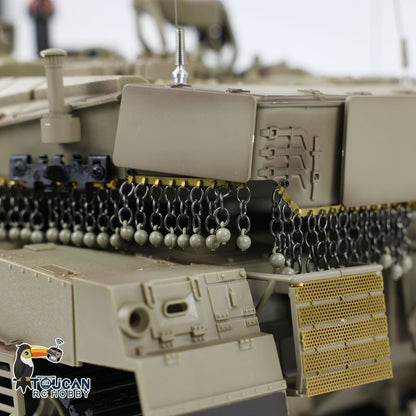 Henglong 3958 1/16 RC Tanks IDF Merkava MK IV Standard FPV Camera Driving Gearbox 360 Rotating Barrel Recoil Models